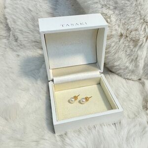 Tasaki 18k Yellow Gold Akoya Pearl Earrings